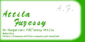 attila fuzessy business card
